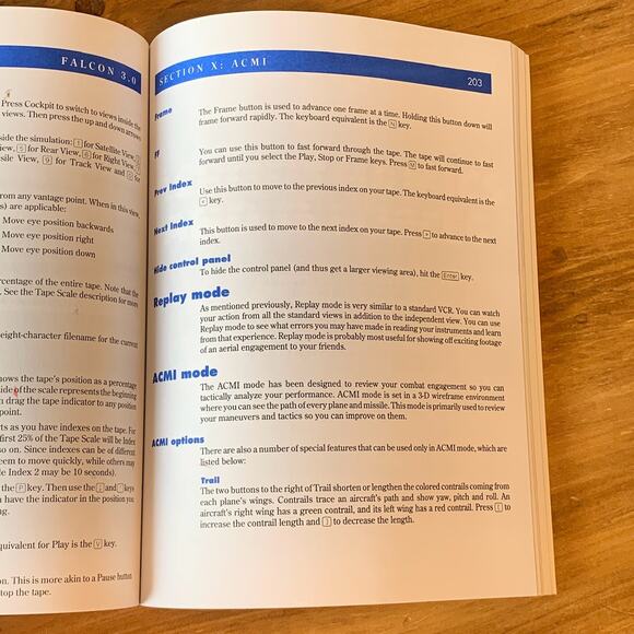 Falcon 3.0 Spectrum HoloByte IBM Flight Manual 1993 Paperback Vintage 3rd Ed - Picture 11 of 13